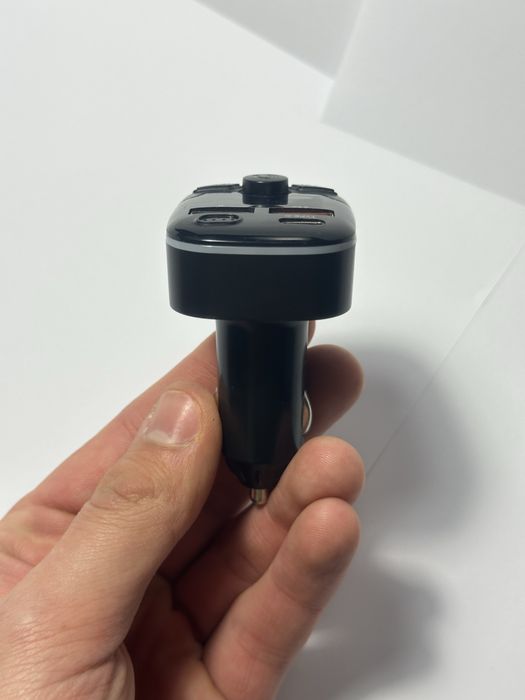 Transmiter FM Bluetooth ładowarka USB-C zestaw głośnomówiący