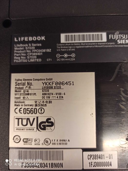 Laptop Fujitsu Siemens