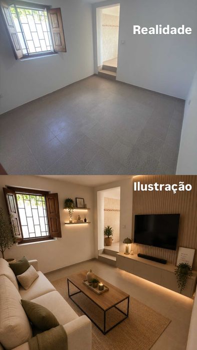 Moradia T3 com garagem e terreno à venda em Água Travessa- Abrantes