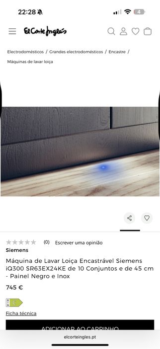 Maquina Loiça Encastrável Siemens iQ300 SR63EX24KE