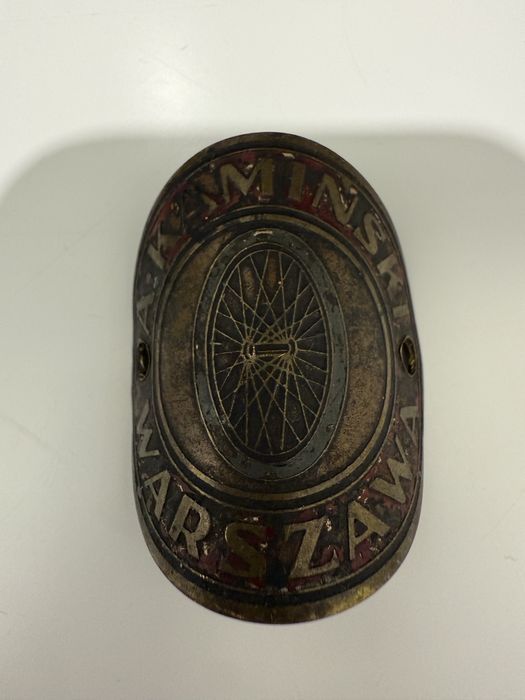 Emblemat rower Kamiński Warszawa zabytkowy