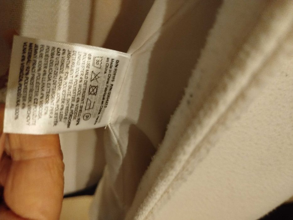 Płaszcz ecru H&M rozmiar S