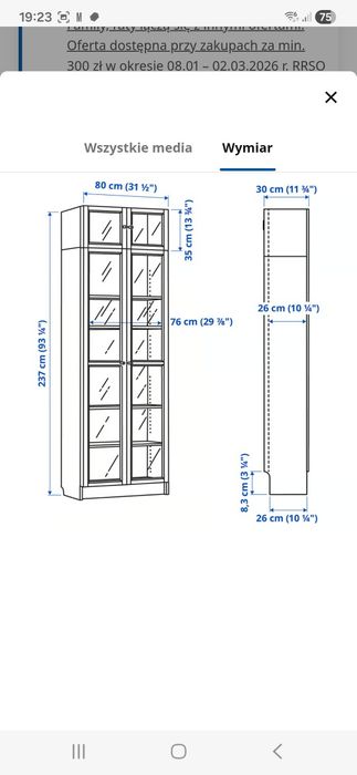 Nadstawki IKEA Billy/Oxberg