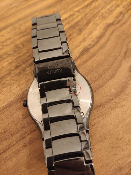 Mała WADA Zegarek Boccia Titanium 3572-02 ceramika Szkło szafirowe