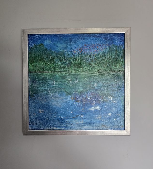 Obraz akrylowy na płótnie 39x39 cm w drewnianej ramie