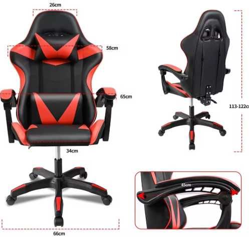 Cadeira gamer/ de escritório ajustável e reclinável confortável