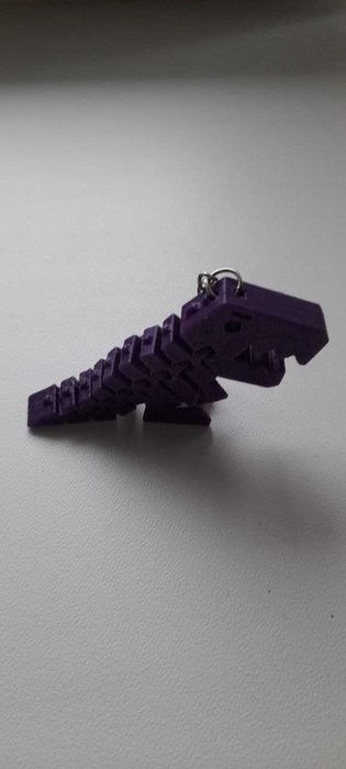 Брелок антистресс 3D печать | Подвижный динозавр