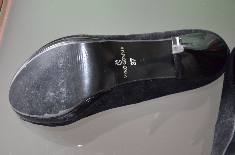 Czarne szpilki czółenka buty wyjściowe SYRENA