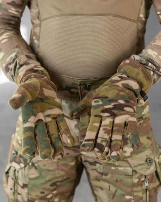 Комплект шапка, баф, рукавички МУЛЬТИК