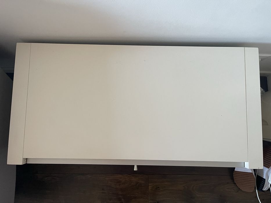 2 Móveis brancos com gavetas em vidro fosco - ótimo estado