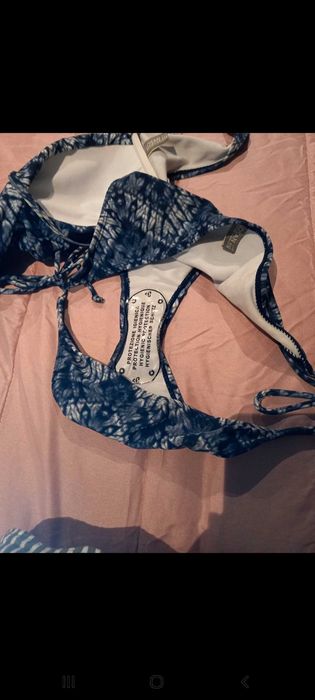 Bikini em tons de azul escuro, azul claro e branco - L - Losan