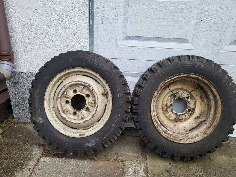 PARA kół 15"Syrena Niewiadów Tarpan Opony Trelleborg 6.00-15 Błoto/Las