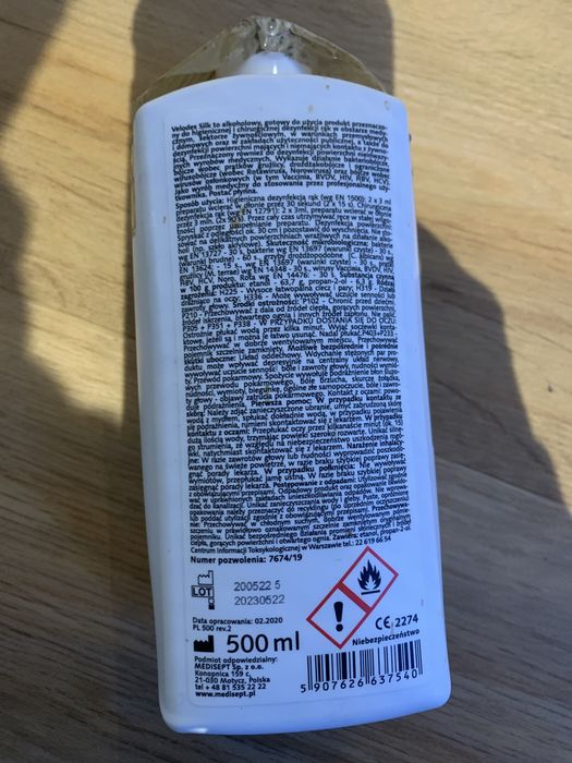 Medisept Velodes silk płyn do dezynfekcji rąk 500ml nowy