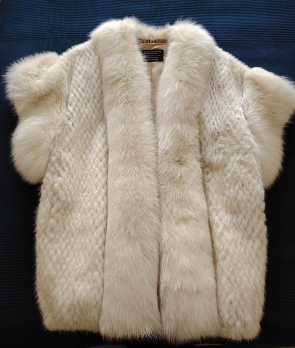 Casaco de pele de vison e raposa