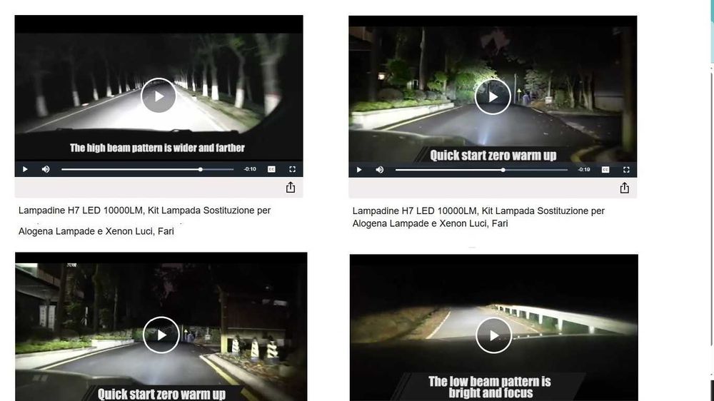 Lâmpadas KOYOSO H7 LED Bulbs 10000LM