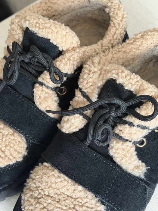 Ідеальні жіночі угі з хутром, угі тедді,чорні замшеві