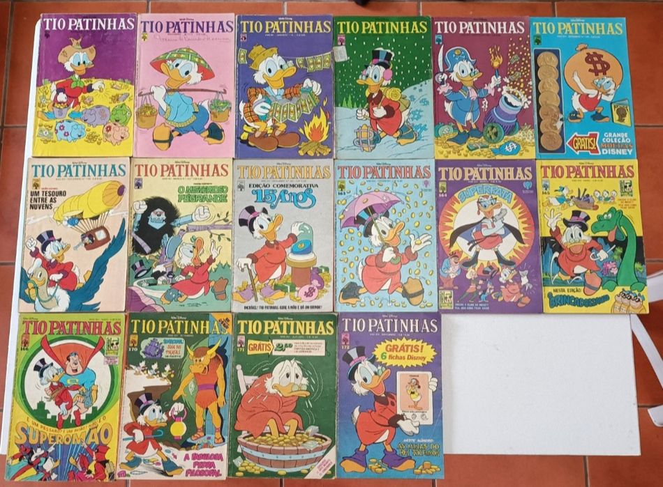 65 Livros Tio Patinhas desde o n° 3, 1a Edição desde 1964