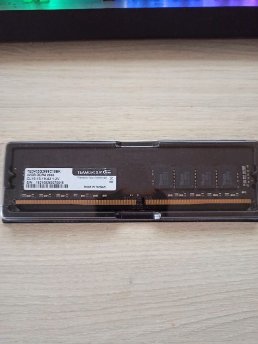 ОЗУ DDR4 team group ted4 32GB  2666MHz одна плашка
