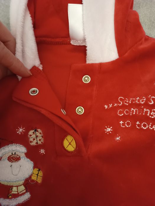 Bluza św Mikołaja rozm 80 przebranie strój Mikołaja bawełna