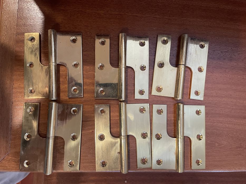 Dobradiças douradas novas 9x7,5