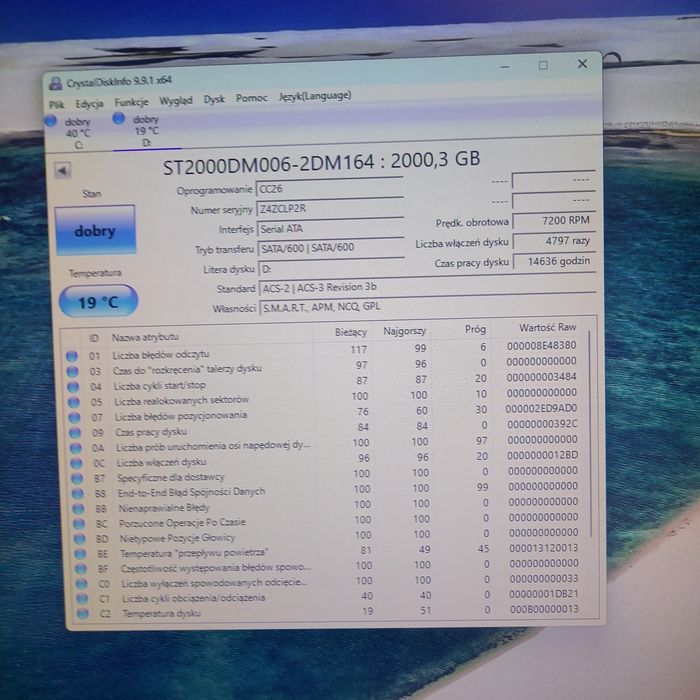 Dysk hdd 2tb segate w 100% sprawny