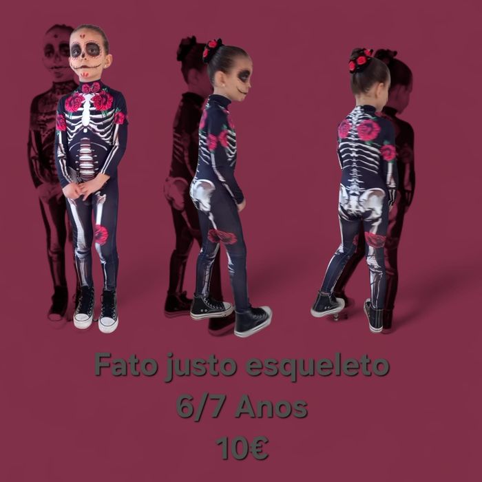 Halloween menina 3 fatos/3 tamanhos