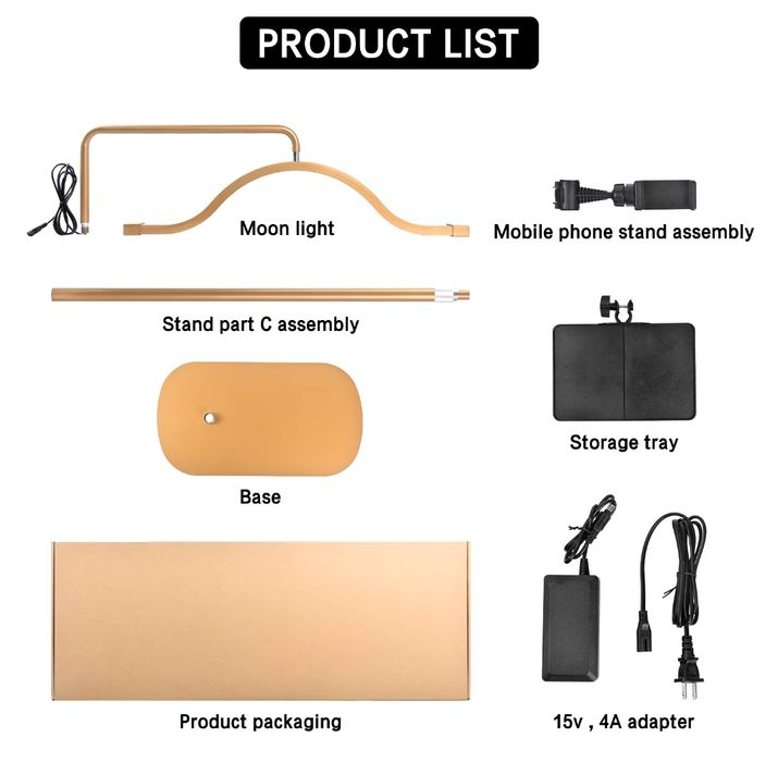 Luz de iluminação meia-lua Salão de beleza Estúdio tatuagem Ft-y13 45w