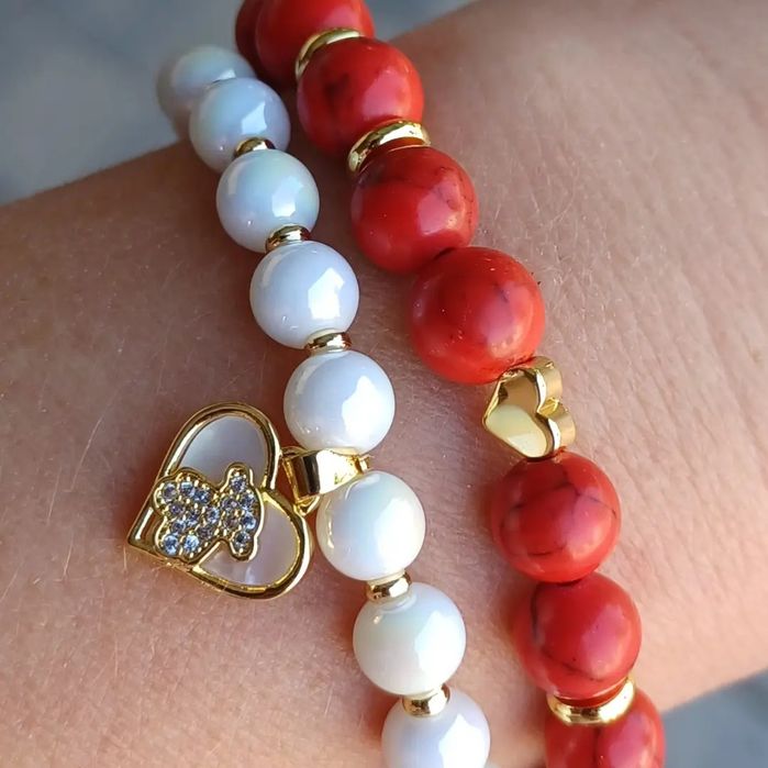 Bransoletki 2w1 z kamienia naturalnego Handmade