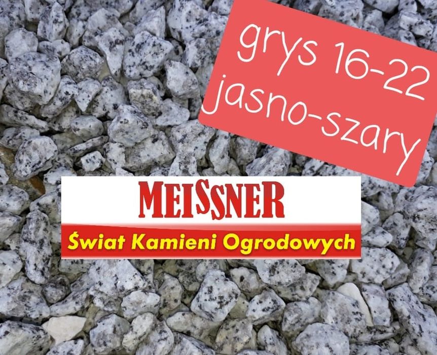 Grys granitowy dalmatyńczyk 16-22mm Meissner świat kamieni ogrodowych