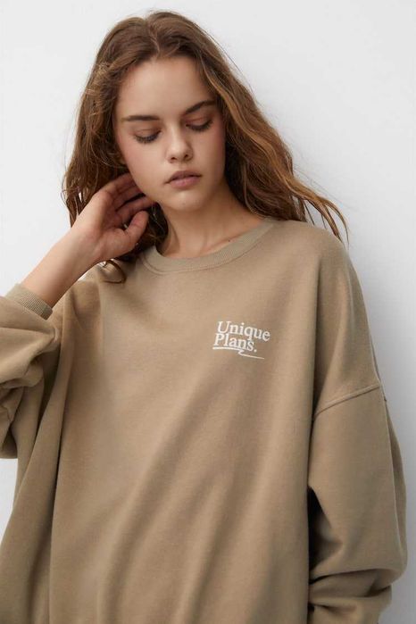Женский бежевый свитшот