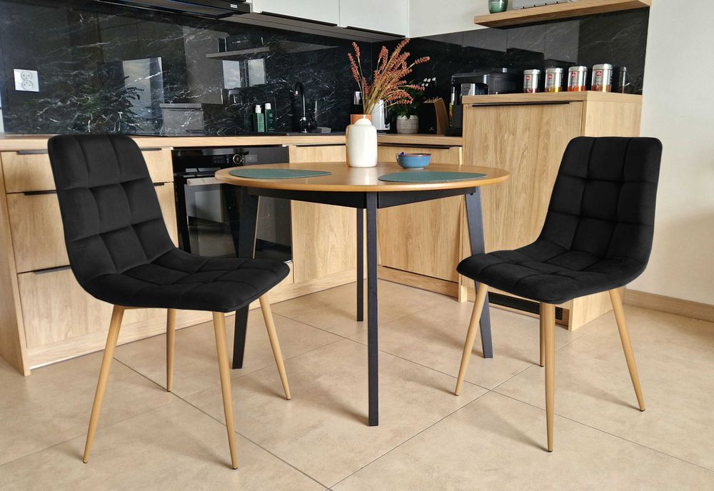 Welurowe krzesło tapicerowane do salonu i jadalni. Nowe. Wysyłka 24h