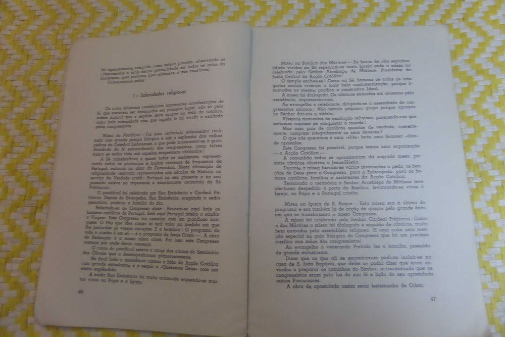 Actos de 1ª Congresso Nacional dos Homens Católicos