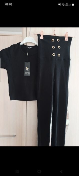 Komplet prążek z krótkim rękawem  s/m/l