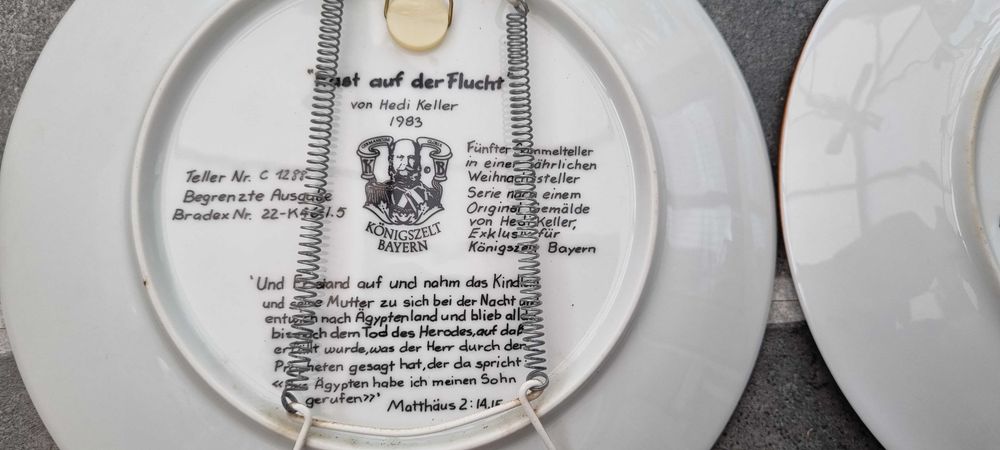 Talerze dekoracyjne KOLEKCJONERSKIE Konigszelt Bayern HEDI KELLER