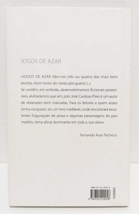 Jogos de Azar, de José Cardoso Pires