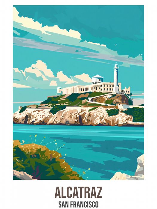 Plakat 75x100cm Alcatraz
