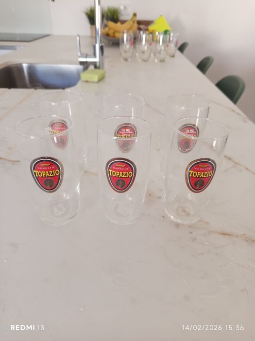 6 Copos Topázio de Coleção – Individual 5€ ou Conjunto 20€