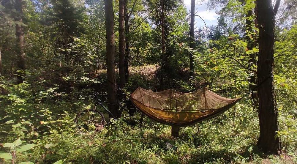 4w1 XXL Mocny Hamak Z Moskitierą Turystyczny Survival 330x140 +Gratisy