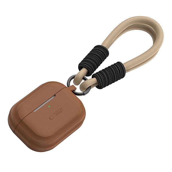 Etui Tech-Protect Silicone Rope na Apple AirPods Pro 1 / 2 - brązowy