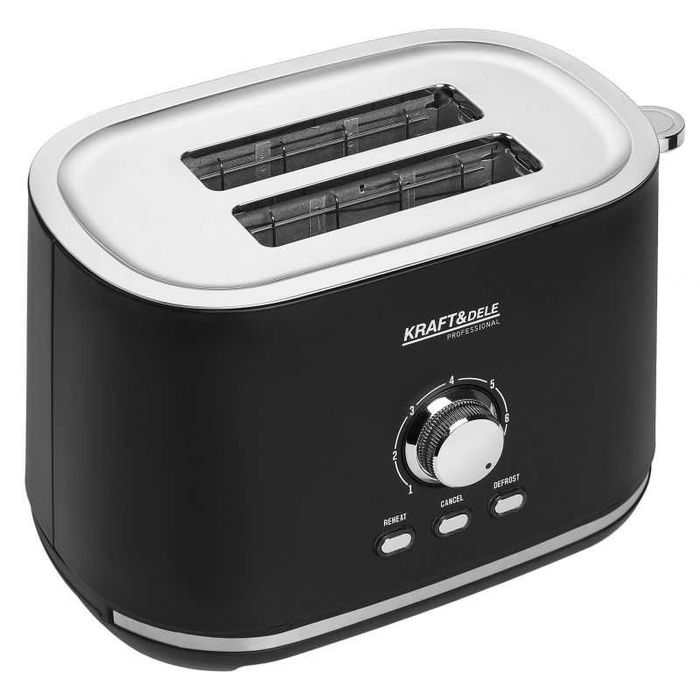 TOSTER ELEKTRYCZNY 1000W 7 poziomów 2 kromki czarno-srebrny KD4156