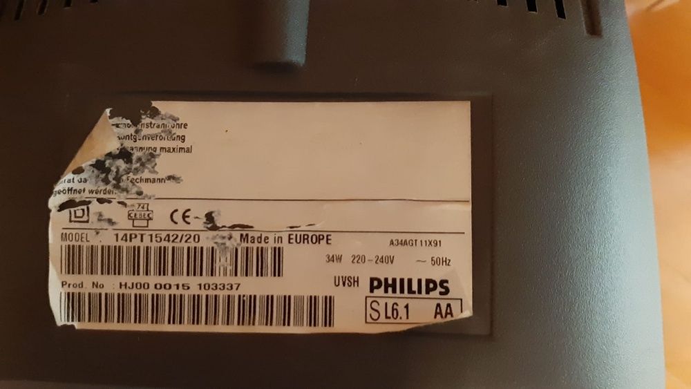 TV Phillips 25" crt Mod. 14PT 1542/20 Avariada para peças