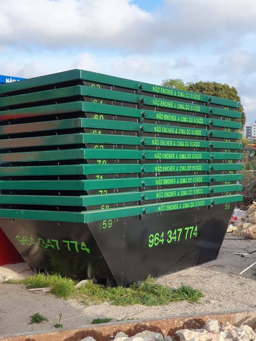 ENTULHO e RESÍDUOS de OBRAS recolhemos tudo em contentores e carrinhas