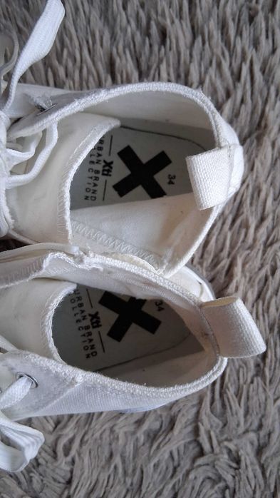 Dziecięce trampki wysokie białe roz.34