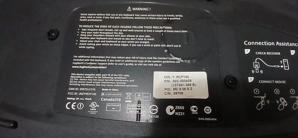 Клавиатура Logitech Wireless Canada 310 +беспроводная мышка в подарок!