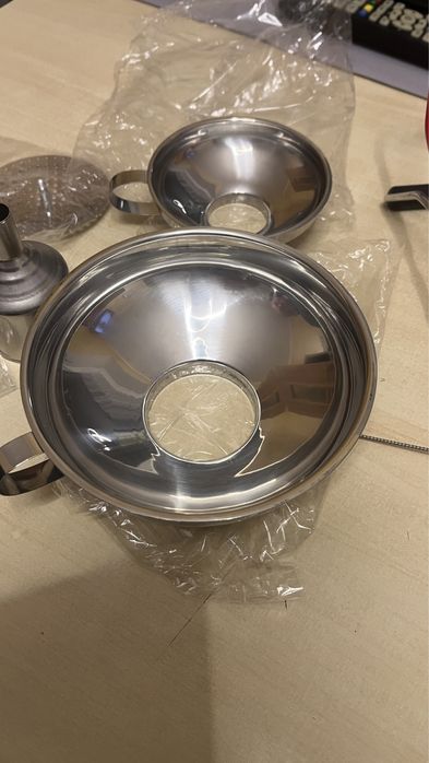 Zestaw 3 lejków ze stali nierdzewnej