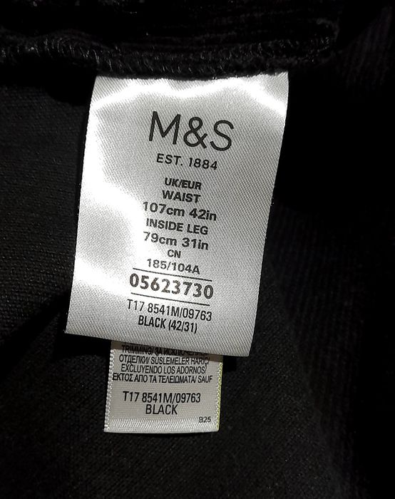 M&S мужские новые вельветовые штаны большой размер.черные брюки батал