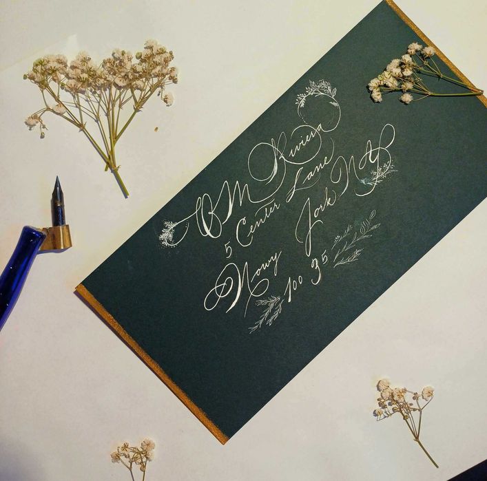 List kaligrafowany ręcznie