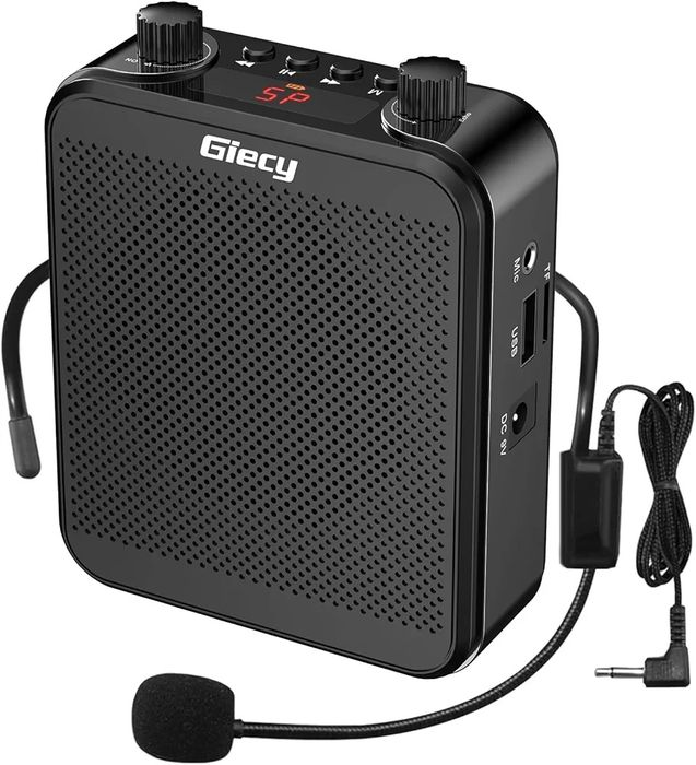 Przenośny Wzmacniacz Głosu 30 W, z Baterią Litową i Mikrofonem