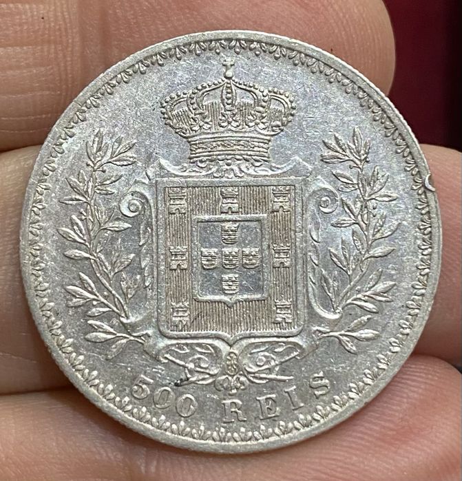 Moeda 739 - D. CARLOS I - 500 Reis 1907 Prata