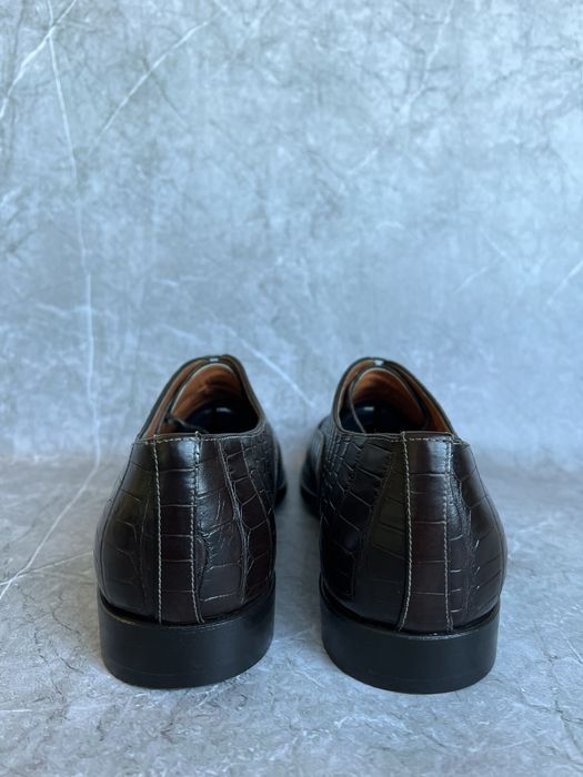 Santoni туфли мужские кожа крокодила 42.5